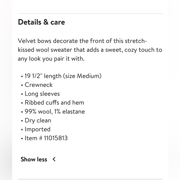 NWT Alice + Olivia Doris Velvet Bow Sweater L - Picture 3 of 3